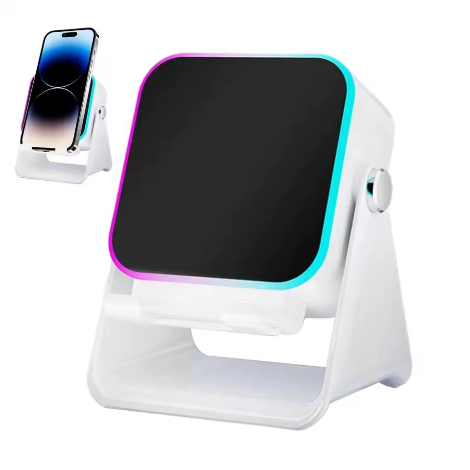 5 in 1 Auto-Induction Wireless Induction Speaker 8 Mode RGB Lights HIFI Sound Portable Bluetooth Phone Holder Christmas Gifts